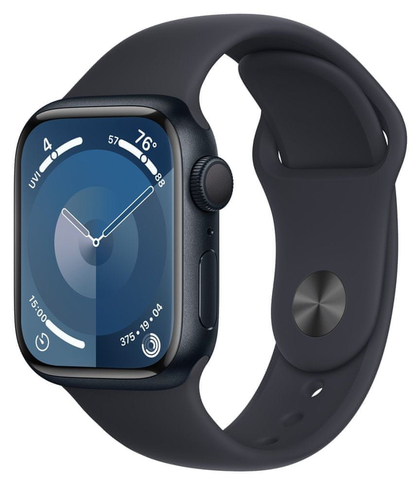 Apple Watch Series 9, 41mm, Midnight, Midnight Sport Band - S/M (MR8W3QC/A)